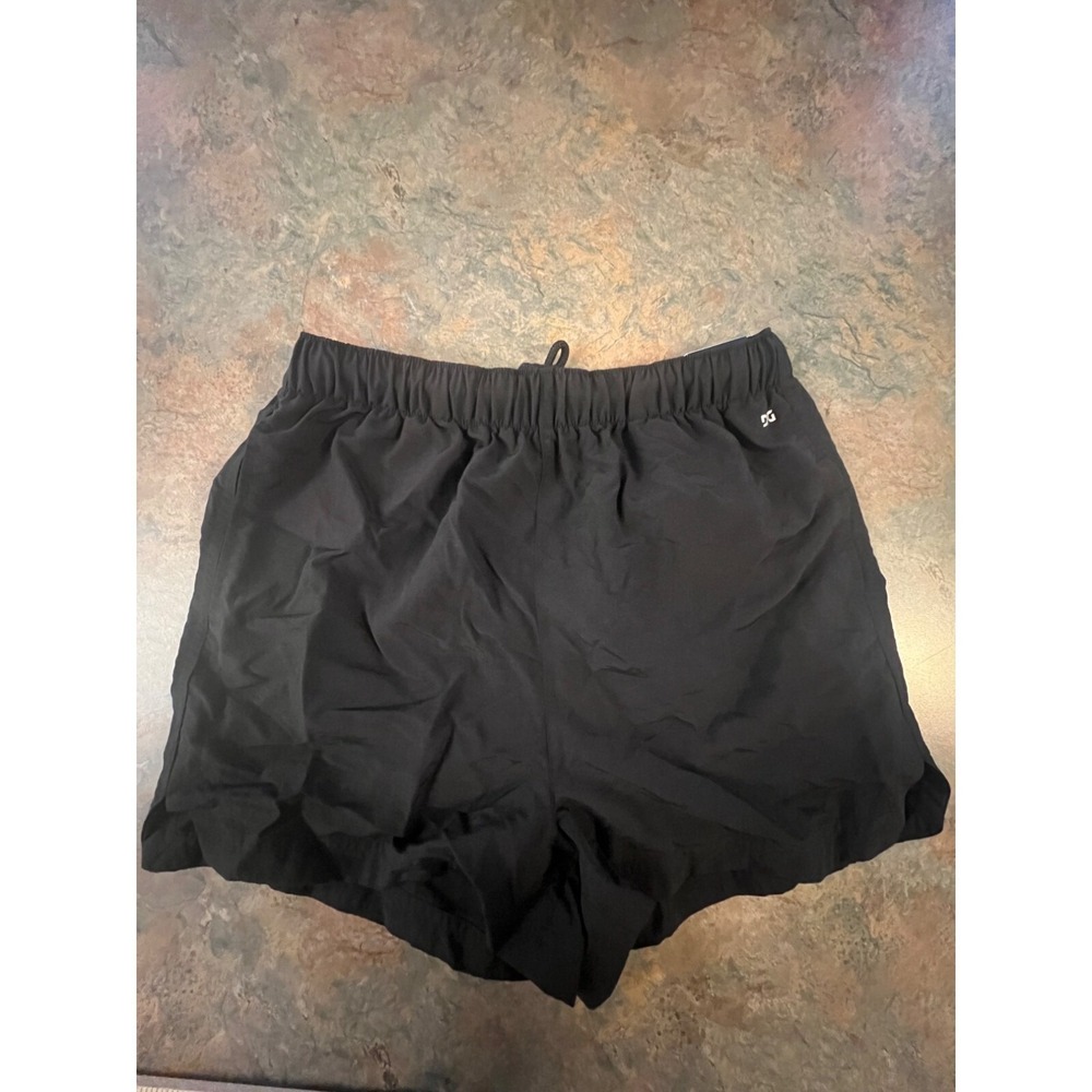 DSG Womens Notched Woven Short Pure Black Nylon Size Small